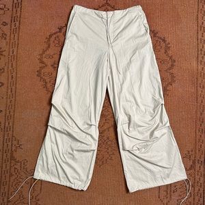 Zara White Parachute Pants
